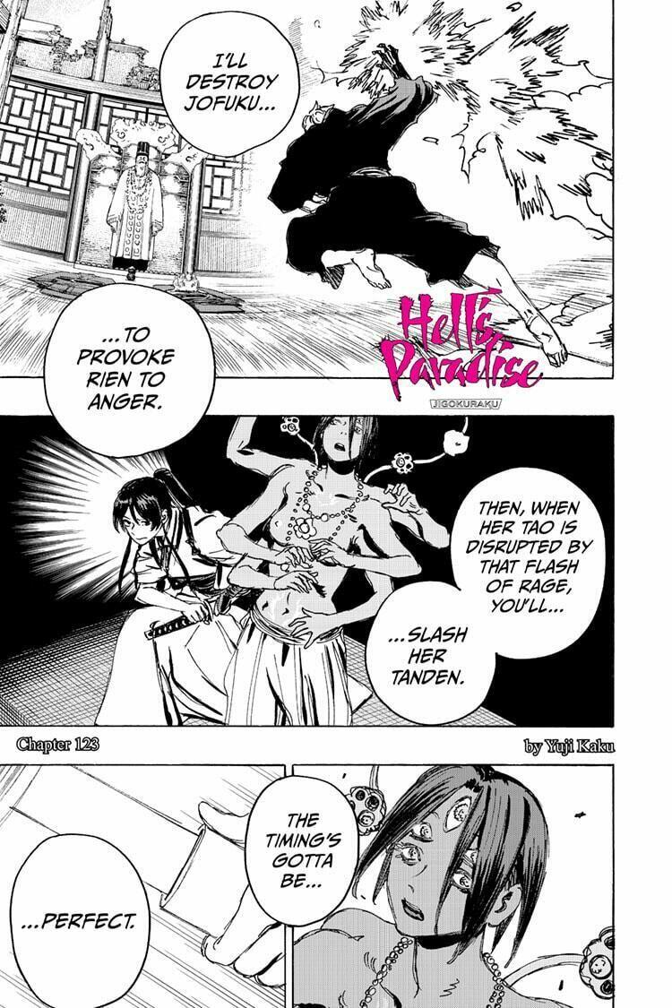 Hell's Paradise: Jigokuraku Chapter 123 page 1 - Mangakakalot