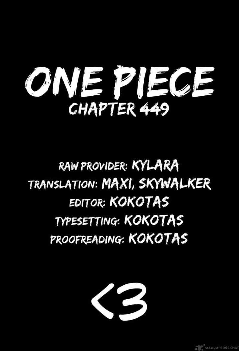 One Piece Chapter 449 : The Mysterious Four Of Thriller Bark page 18 - Mangakakalot