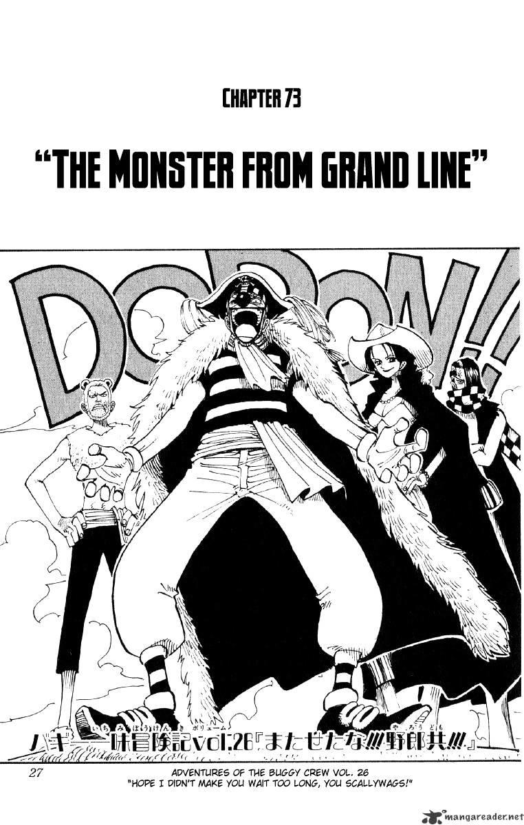 One Piece Chapter 73 : Monster From Grand Line page 1 - Mangakakalot