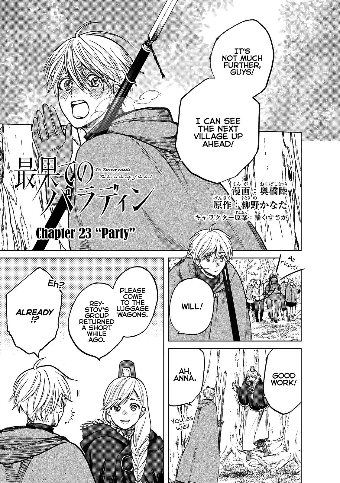 Latest chapter of the manga the faraway paladin has some major