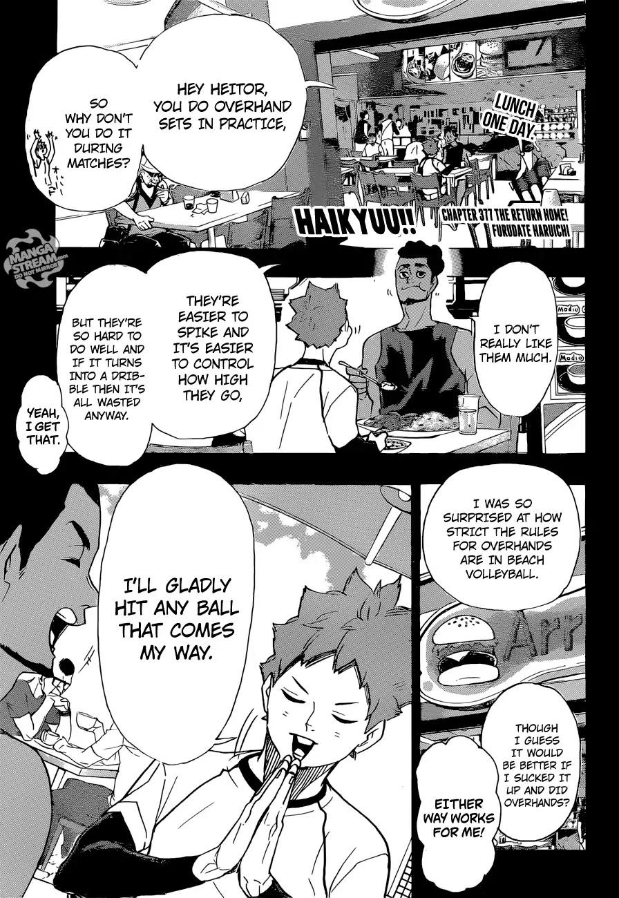 Haikyuu!!, Chapter 369 - Food and Muscle - Haikyuu!! Manga Online