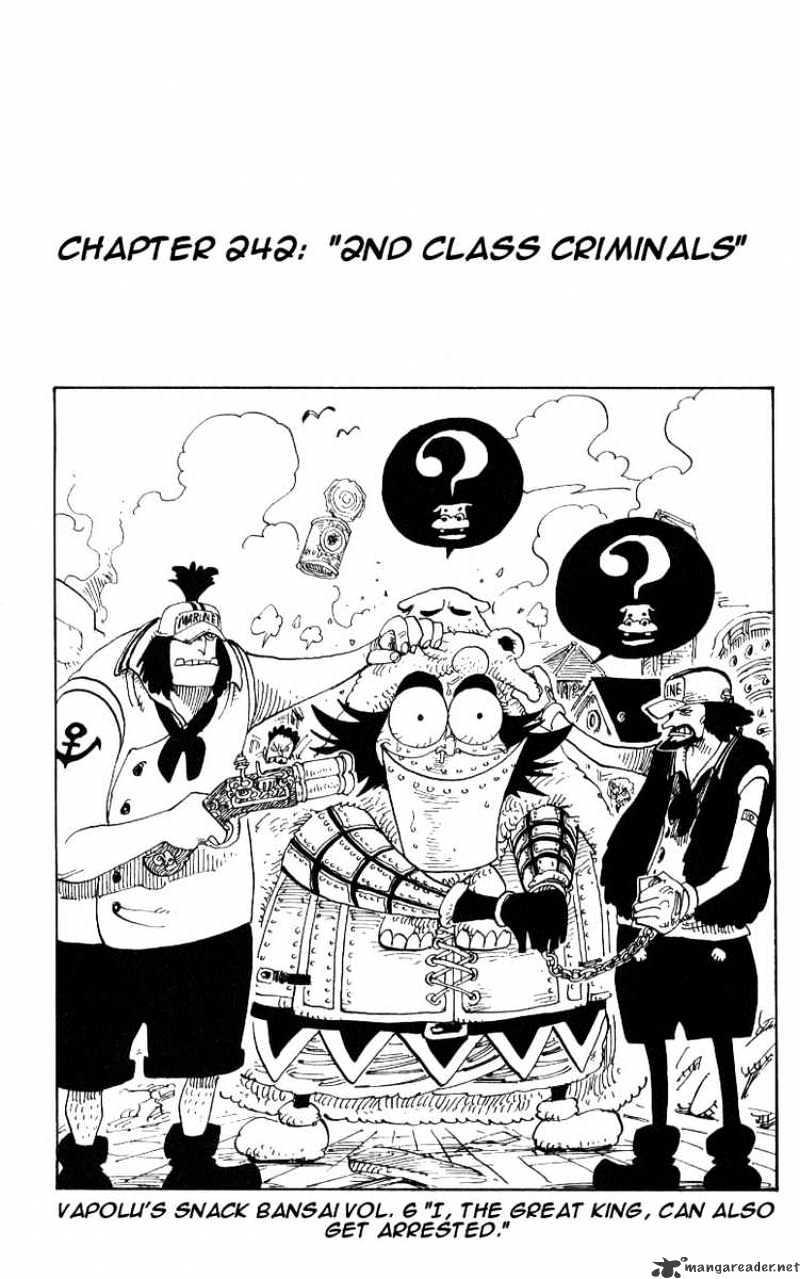 One Piece Chapter 242 : Class-2 Criminals page 1 - Mangakakalot