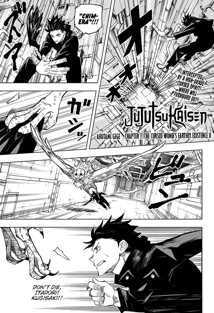 Jujutsu Kaisen Chapter 7: The Crused Womb's Earthly Existence (2) page 1 - Mangakakalot