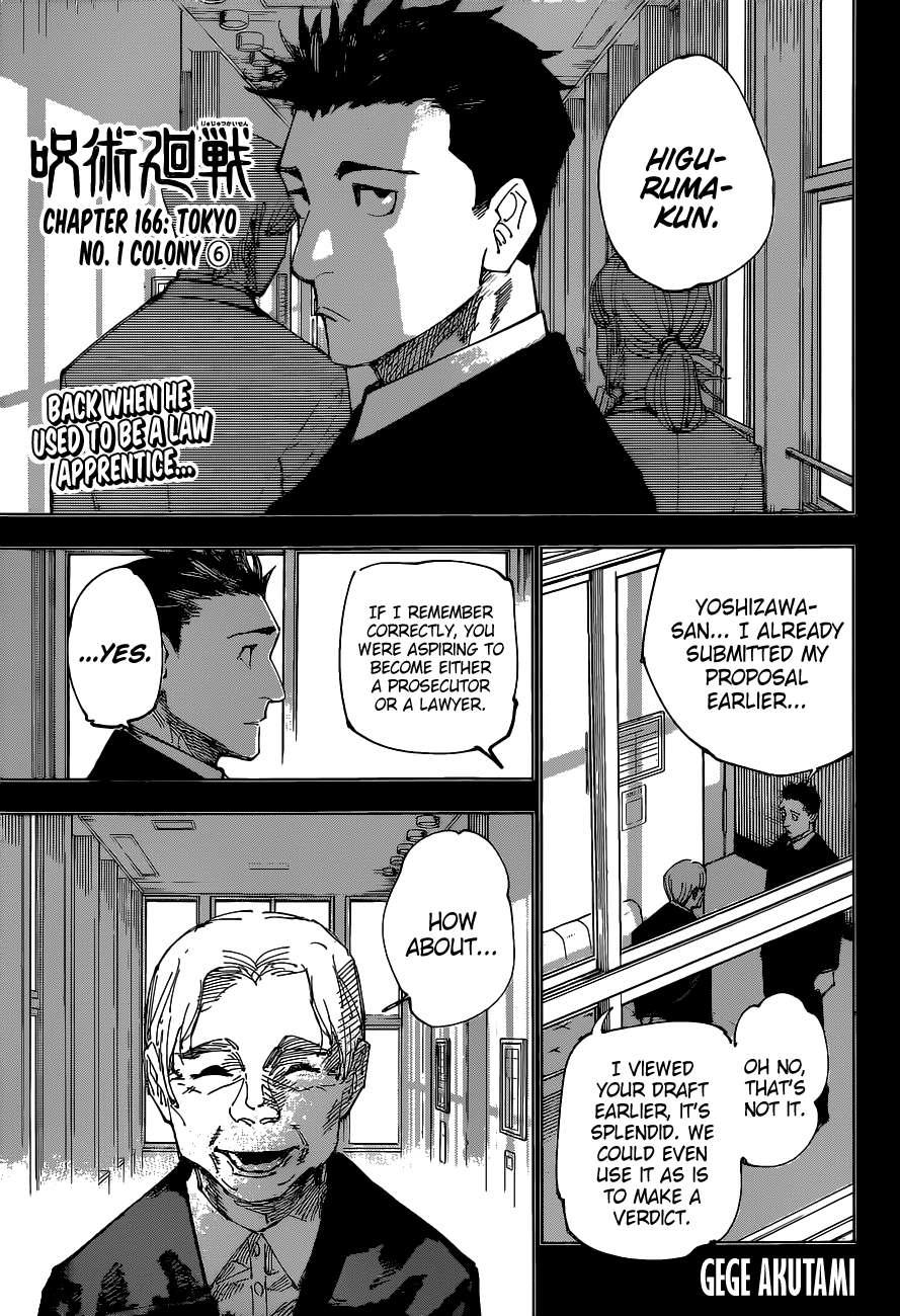 Jujutsu Kaisen Chapter 166 page 1 - Mangakakalot
