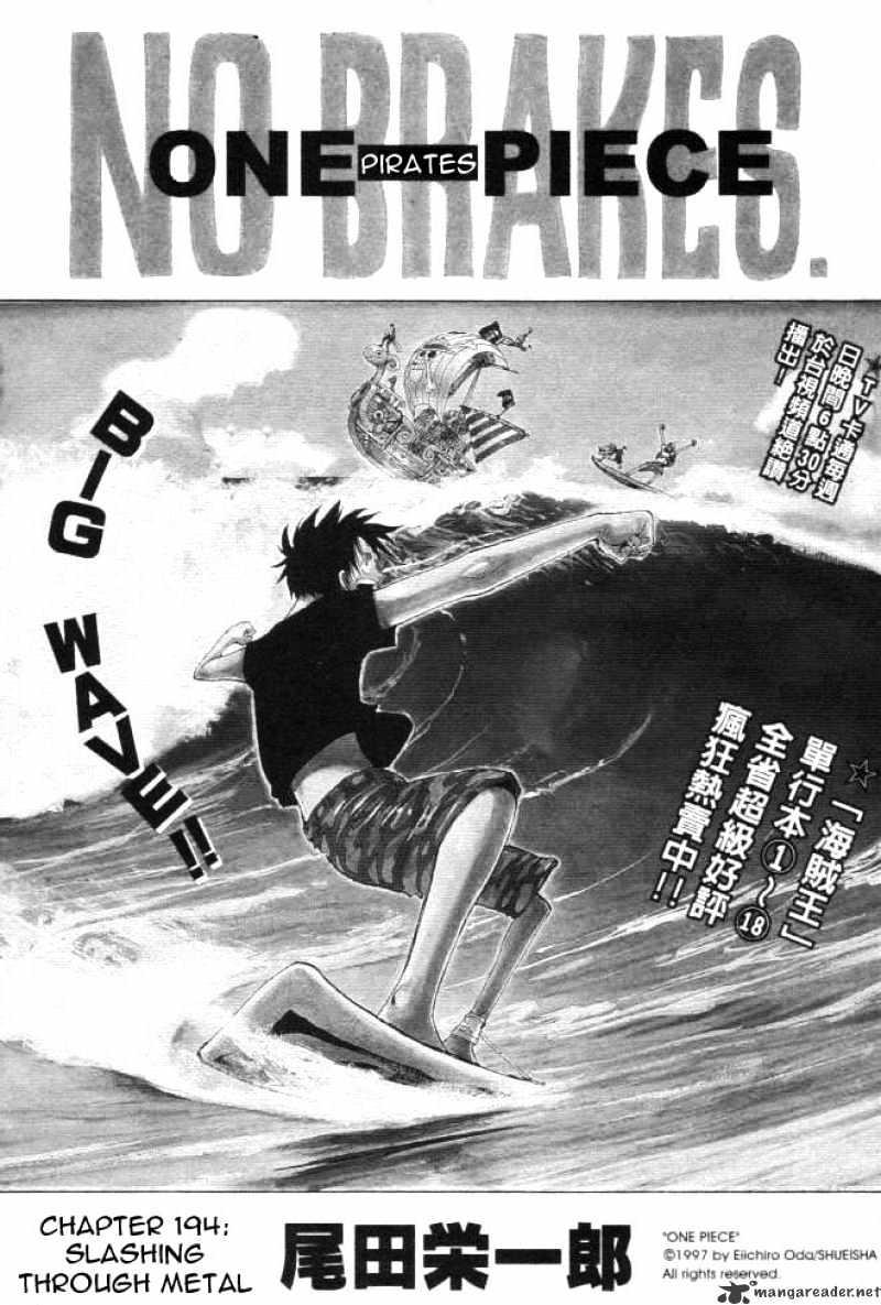One Piece Chapter 194 : Slashing Through Metal page 1 - Mangakakalot