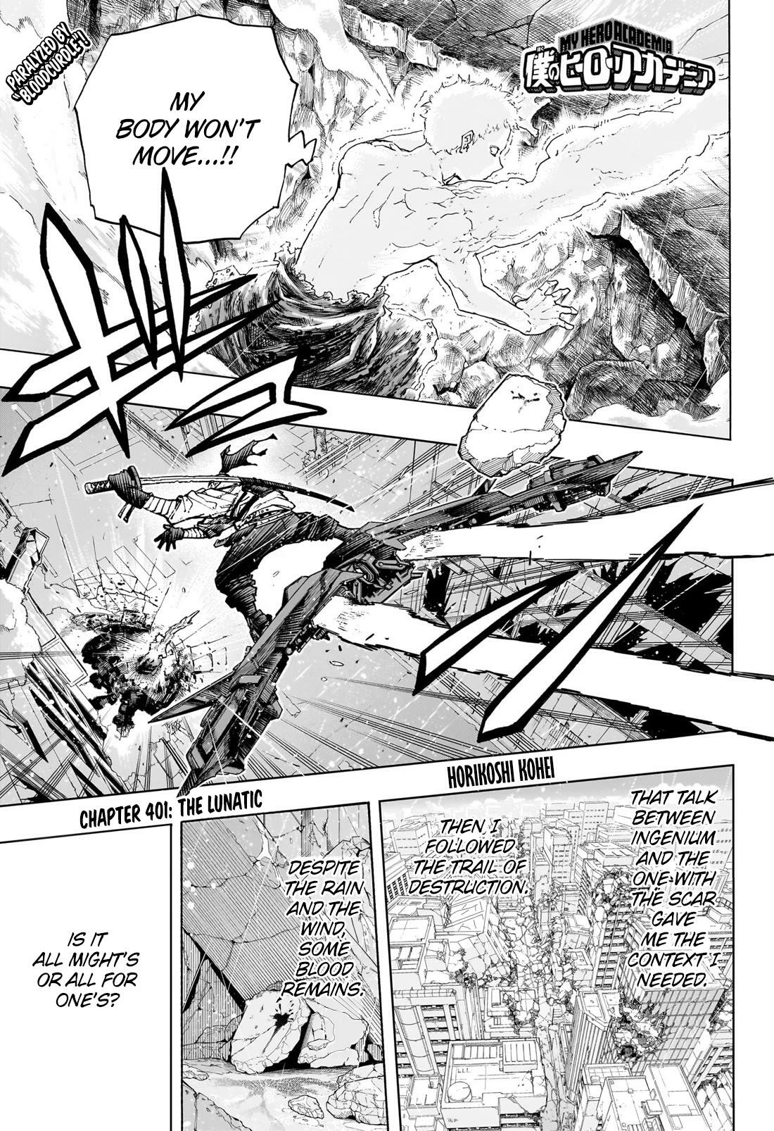 Read Boku No Hero Academia Chapter 401: The Lunactic - Manganelo