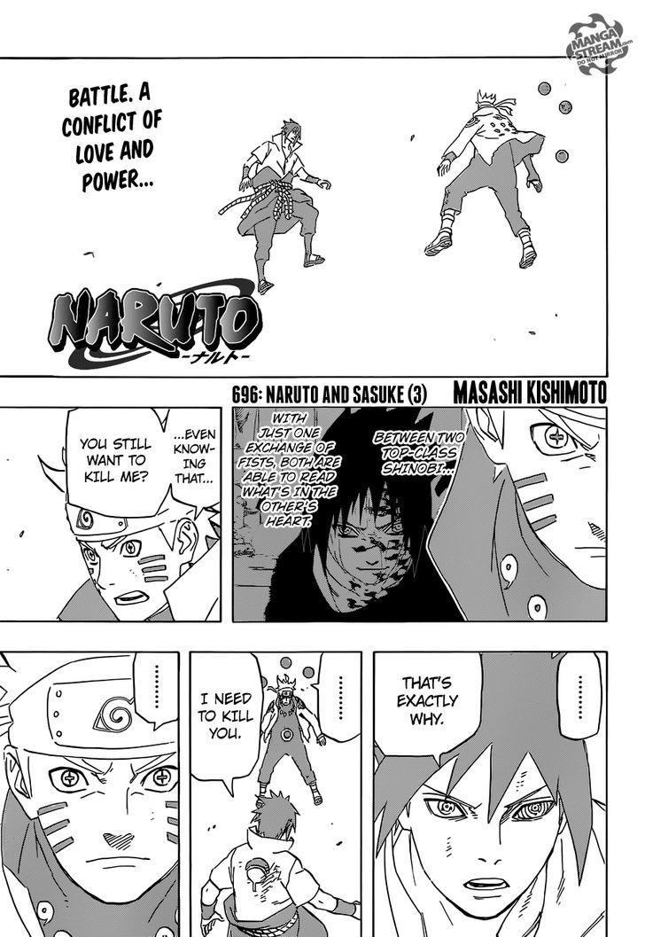 Vol.72 Chapter 696 – Naruto and Sasuke 3 | 1 page