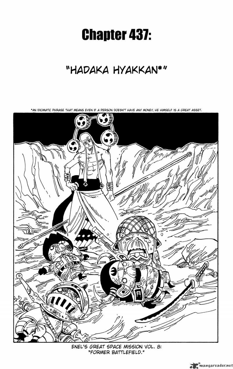 One Piece Chapter 437 : Naked But Great page 1 - Mangakakalot