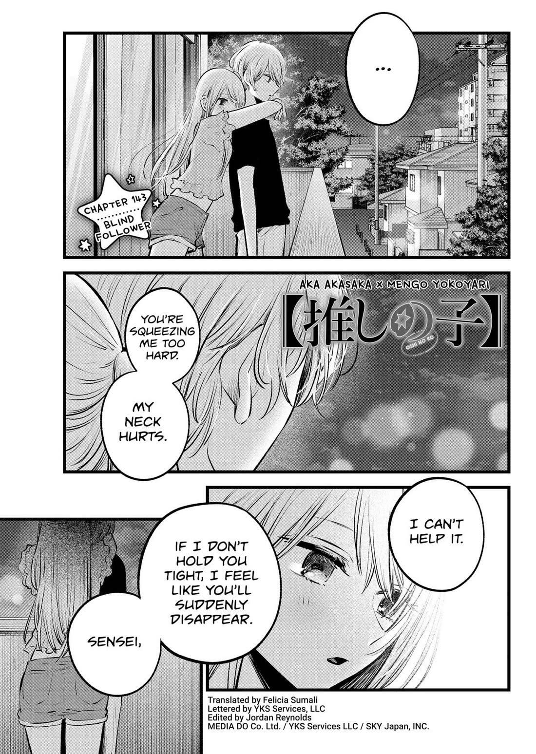 Read Oshi No Ko Chapter 143 on Mangakakalot