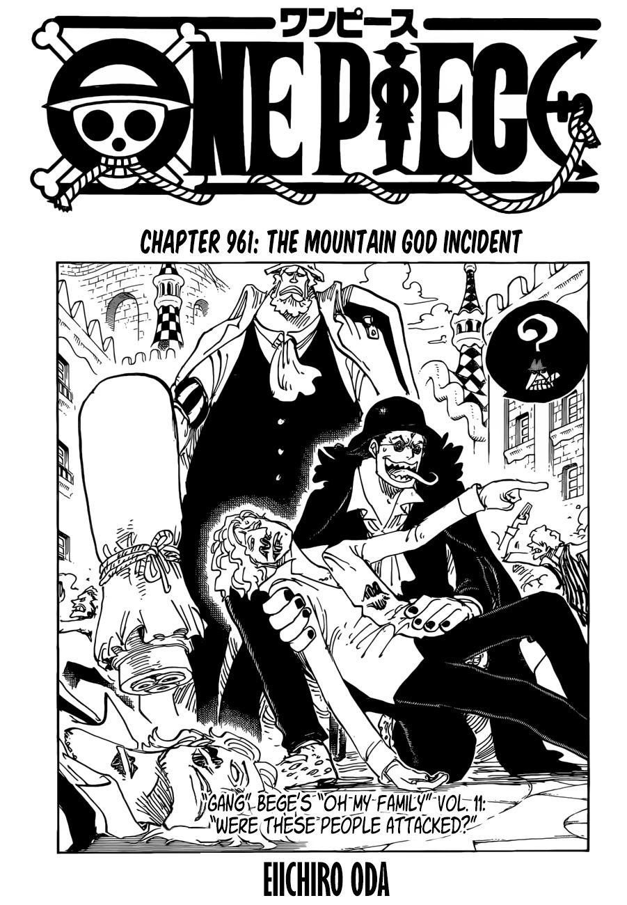 Read One Piece Chapter 961 The Mountain God Incident On Mangakakalot