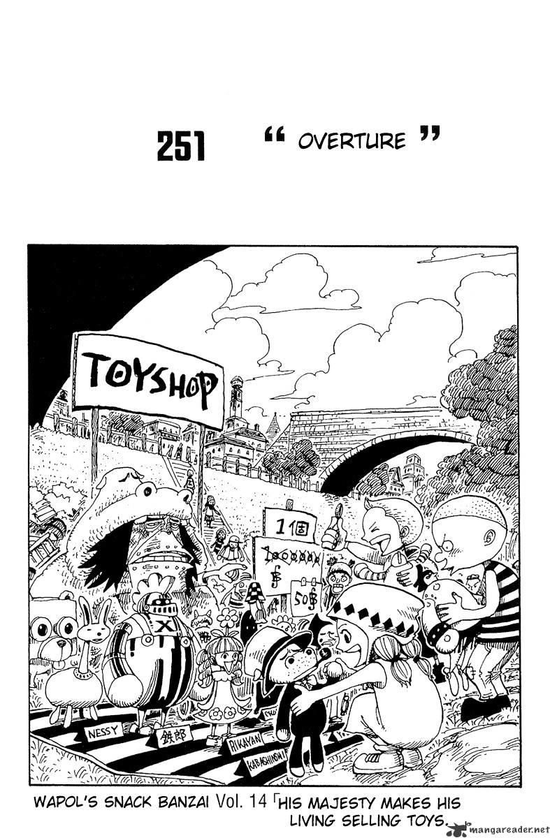 One Piece Chapter 251 : Overture page 1 - Mangakakalot