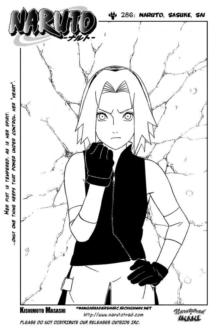 Vol.32 Chapter 286 – Naruto and Sasuke and Sakura | 1 page