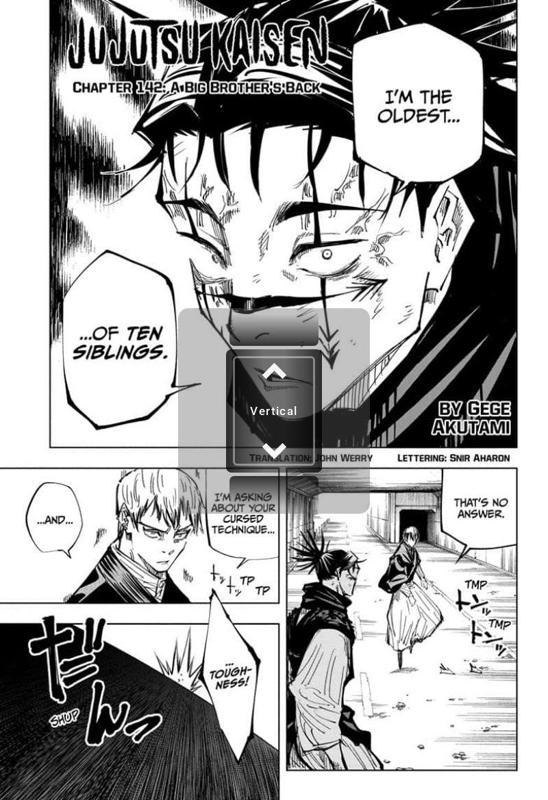 Jujutsu Kaisen Chapter 142: A Big Brother's Back page 1 - Mangakakalot