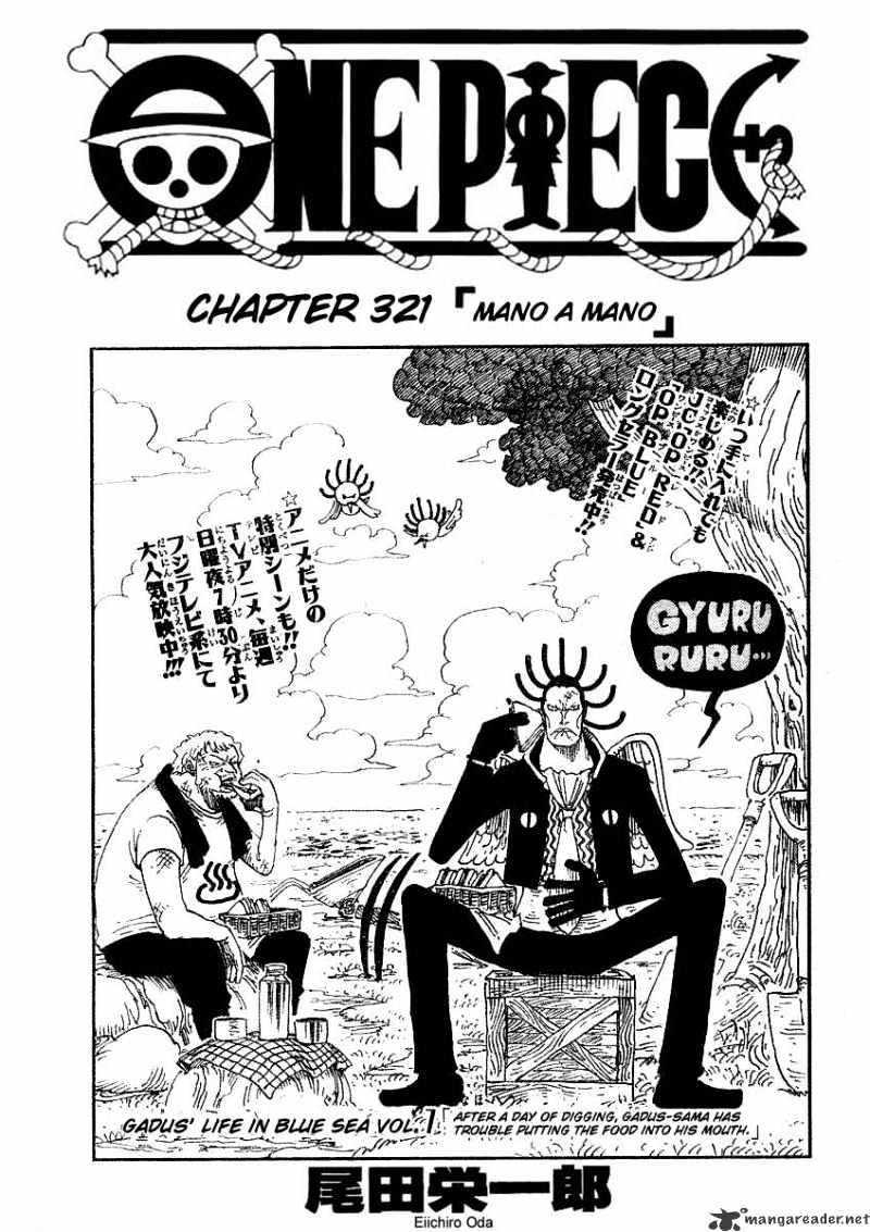 One Piece Chapter 321 : Mano A Mano page 1 - Mangakakalot