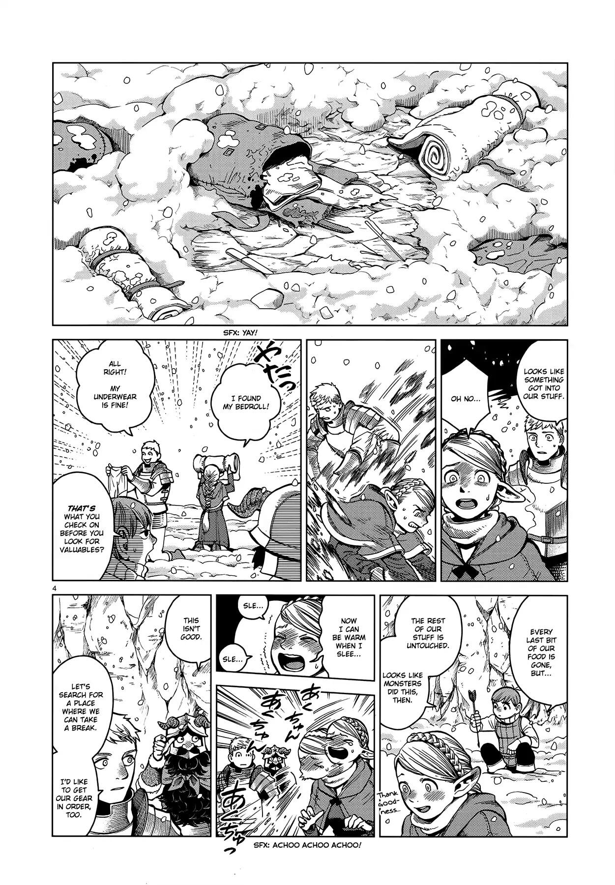 Dungeon Meshi Chapter 43: Ice Golem page 4 - Mangakakalot
