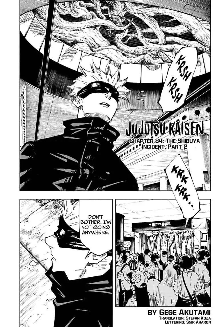 Jujutsu Kaisen Chapter 84: The Shibuya Incident, Part 2 page 1 - Mangakakalot