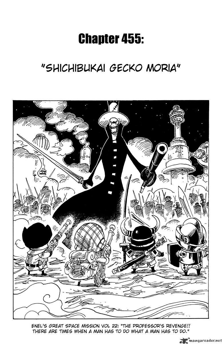 One Piece Chapter 455 : King Of The Depths The Shichibukai Gecko Moria page 1 - Mangakakalot