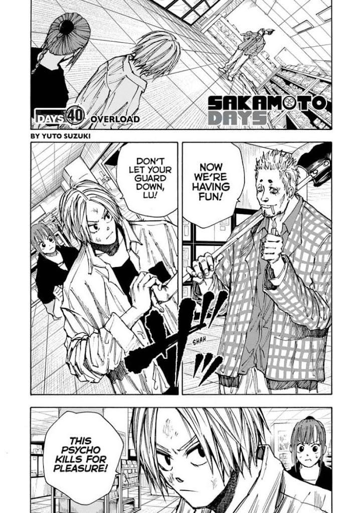Sakamoto Days Chapter 40 : Days 40 Overload page 1 - Mangakakalot