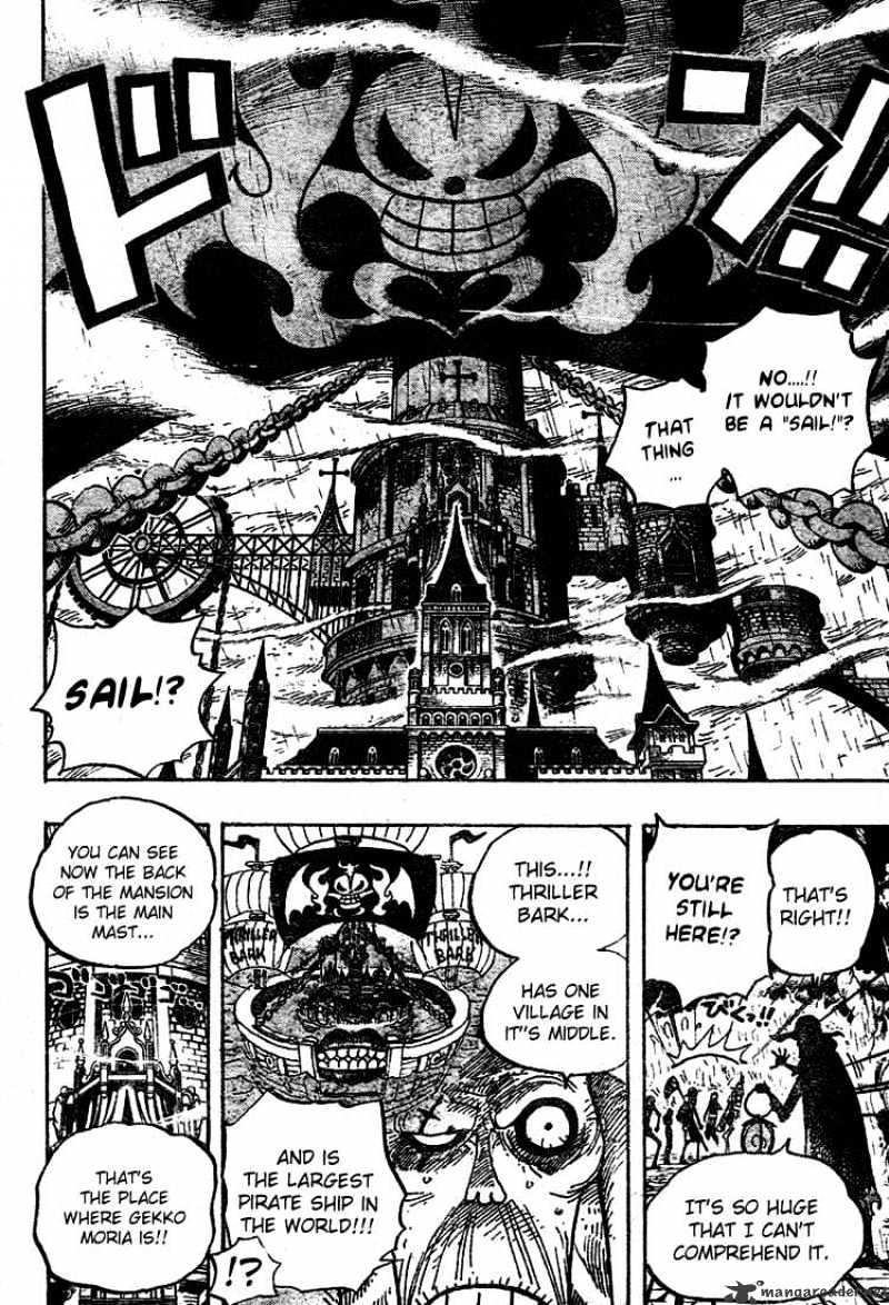 One Piece Chapter 449 : The Mysterious Four Of Thriller Bark page 14 - Mangakakalot