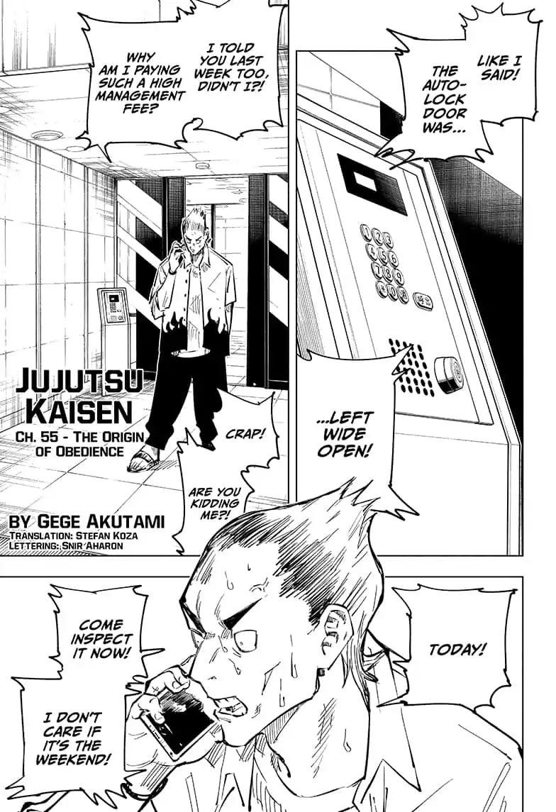 Jujutsu Kaisen Chapter 55: The Origin Of Obedience page 1 - Mangakakalot