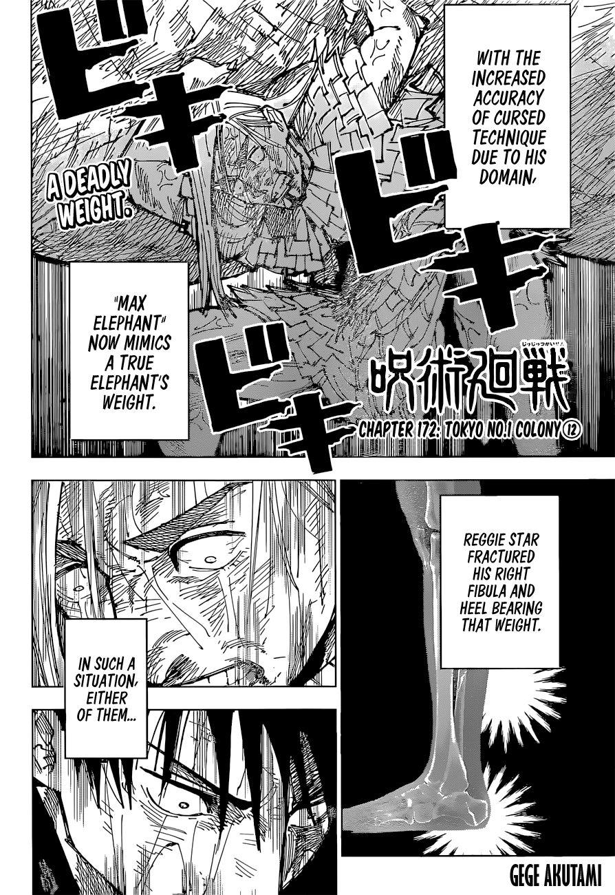 Jujutsu Kaisen Chapter 172 page 2 - Mangakakalot