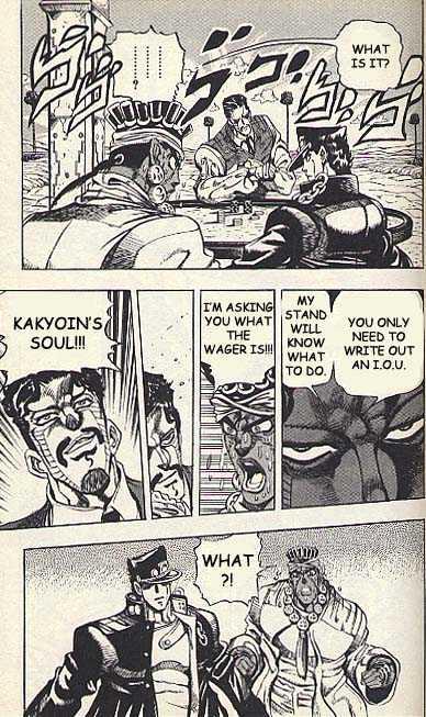 Jojo's Bizarre Adventure Vol.23 Chapter 215 : D'arby The Gambler Pt.5 page 17 - 