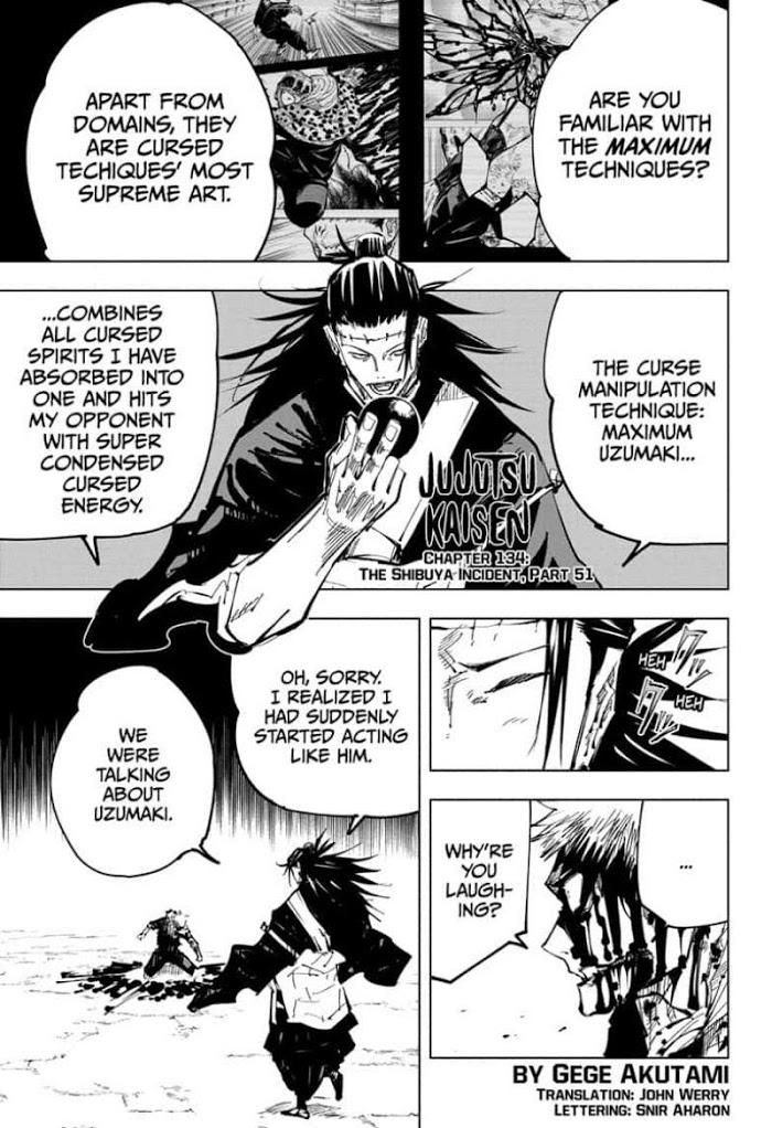 Jujutsu Kaisen Chapter 134: The Shibuya Incident, Part.. page 1 - Mangakakalot