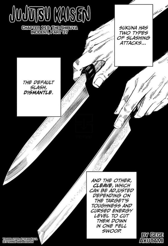 Jujutsu Kaisen Chapter 119: The Shibuya Incident, Part.. page 1 - Mangakakalot