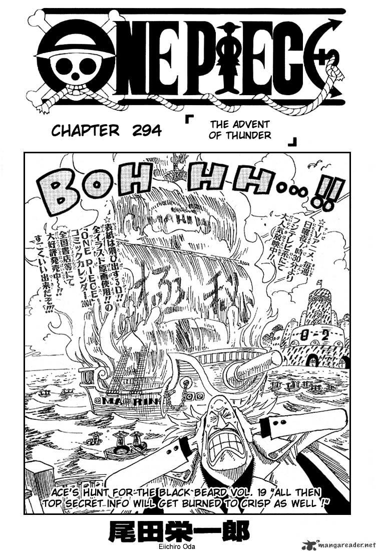 One Piece Chapter 294 : The Advent Of Thunder page 1 - Mangakakalot