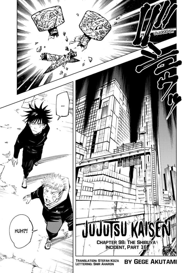 Jujutsu Kaisen Chapter 98 page 1 - Mangakakalot