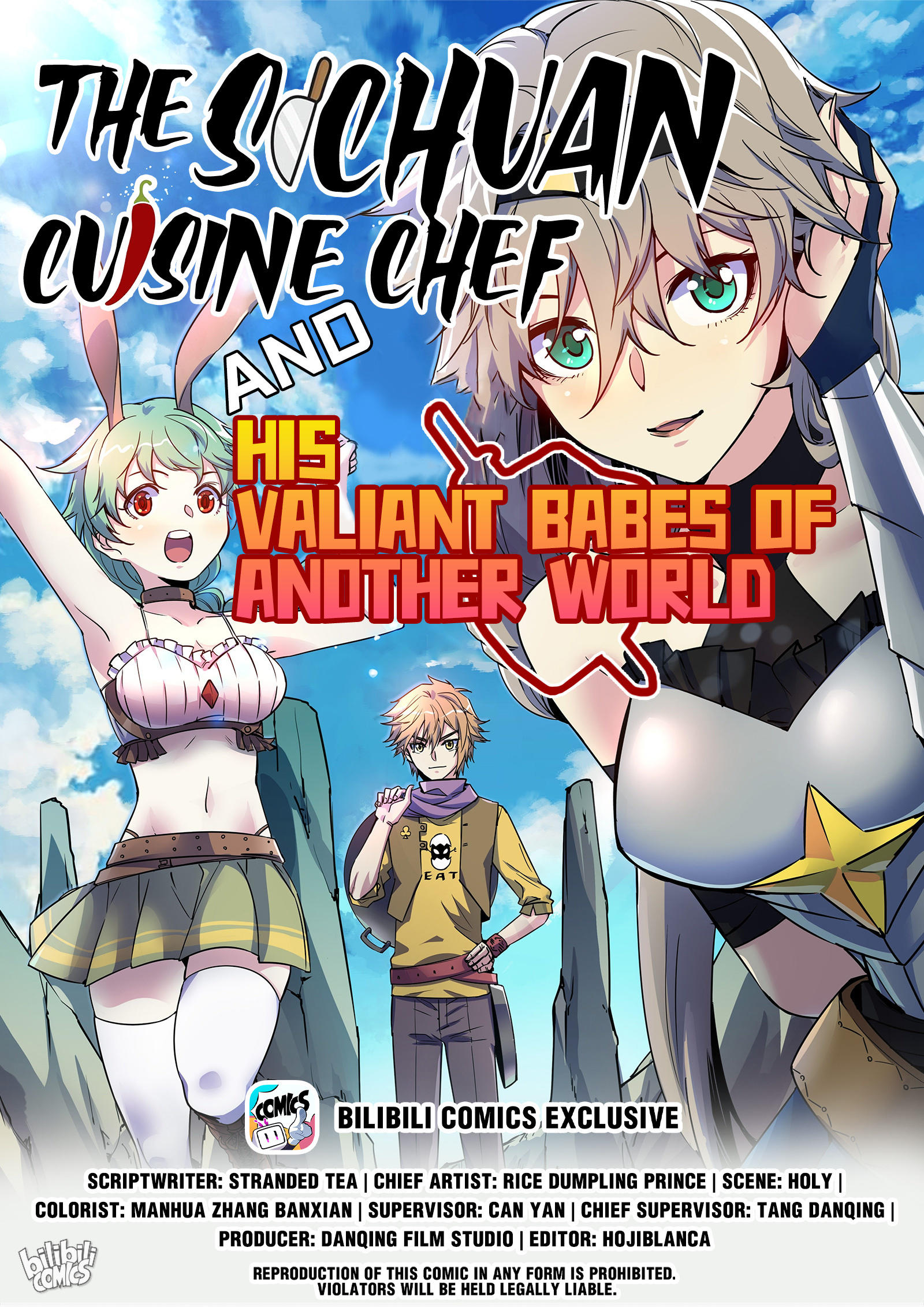 Manga Like The Sichuan Cuisine Chef and His Valiant Babes of Another World