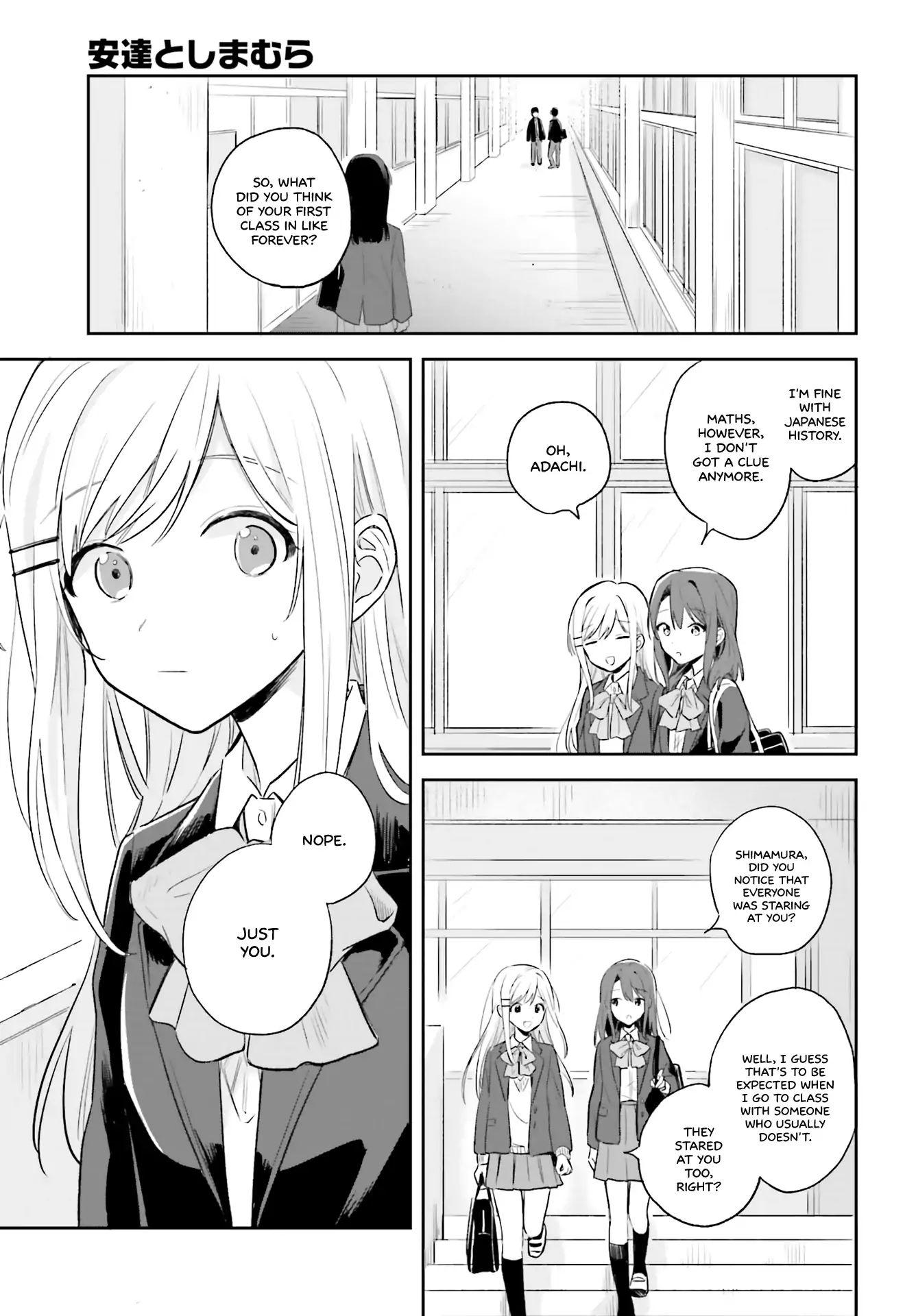 Adachi to Shimamura (Moke Yuzuhara) Manga - Chapter 1 - Manga Rock