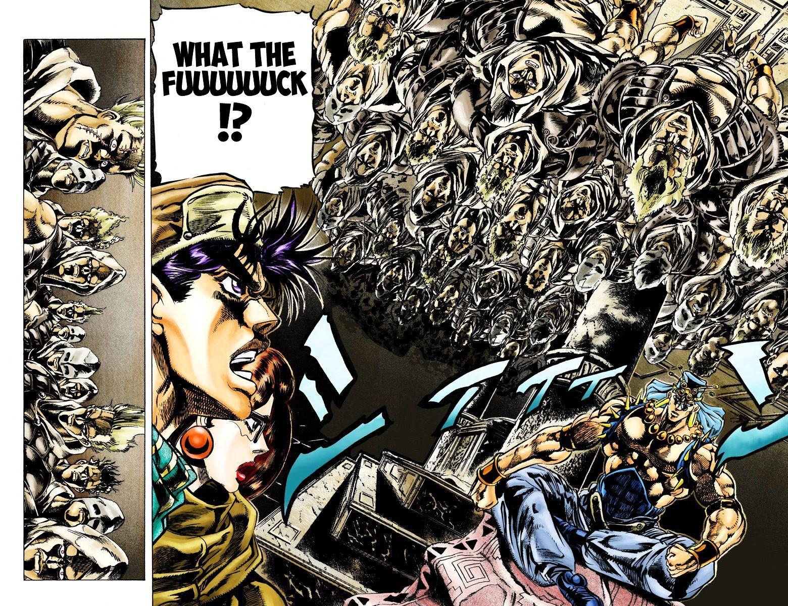 Jojo's Bizarre Adventure Vol.10 Chapter 95 : The One Hundred Vs Two Strategy (Official Color Scans) page 4 - 
