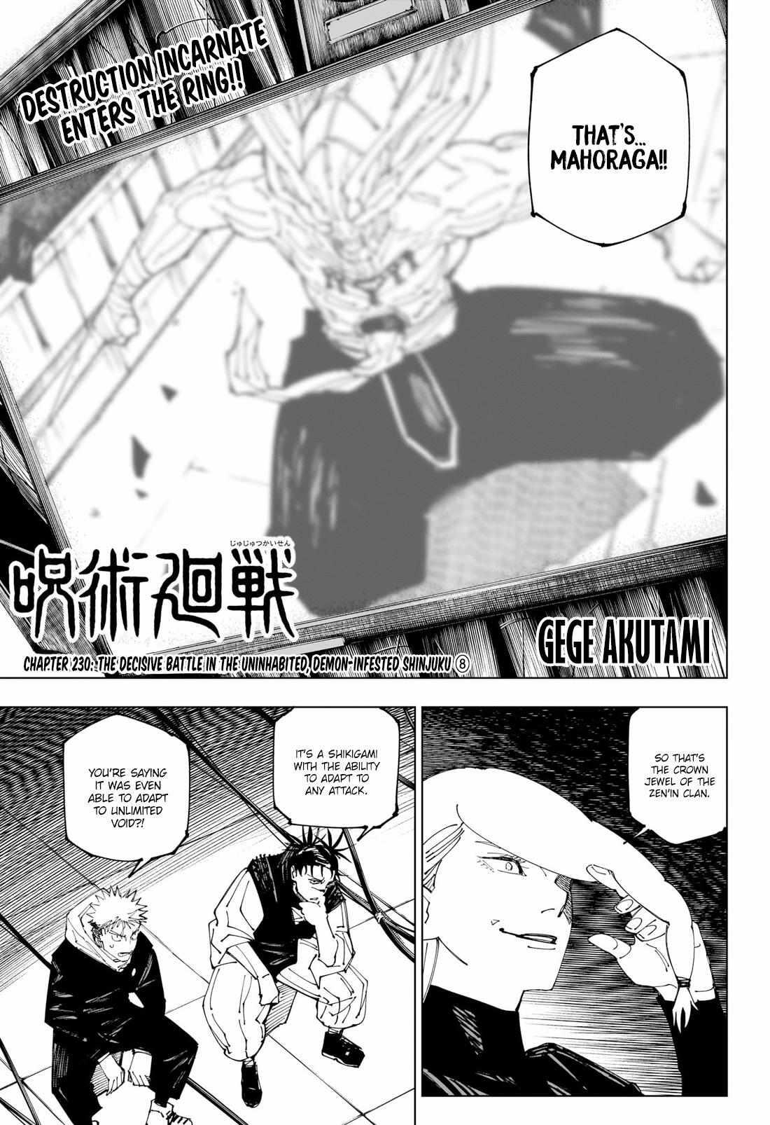 Jujutsu Kaisen Chapter 230 page 2 - Mangakakalot