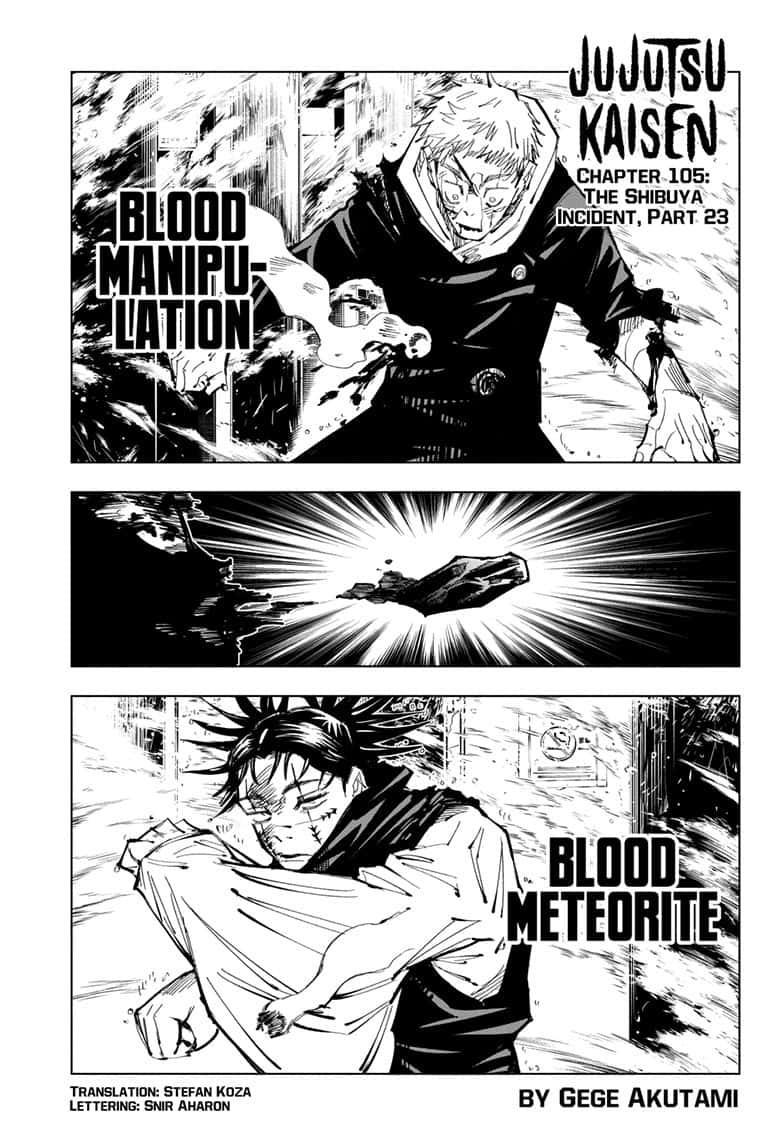 Jujutsu Kaisen Chapter 105 page 1 - Mangakakalot