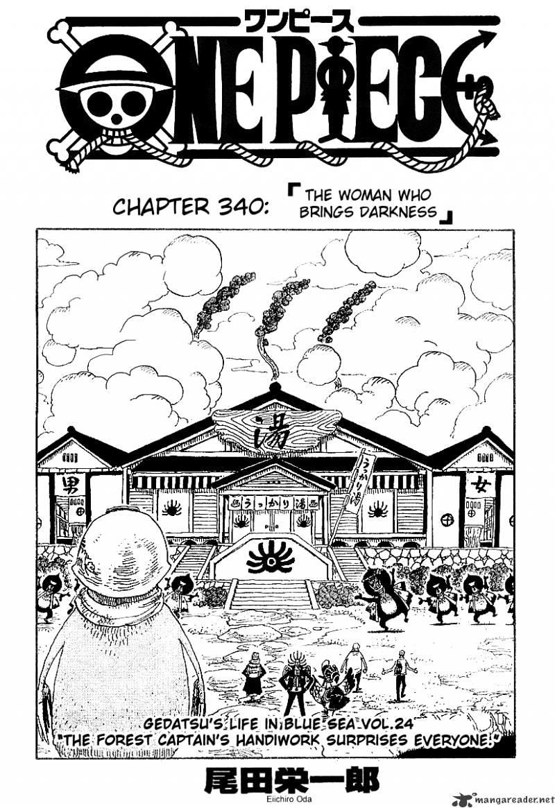 One Piece Chapter 340 : The Woman Who Brings Darkness page 1 - Mangakakalot