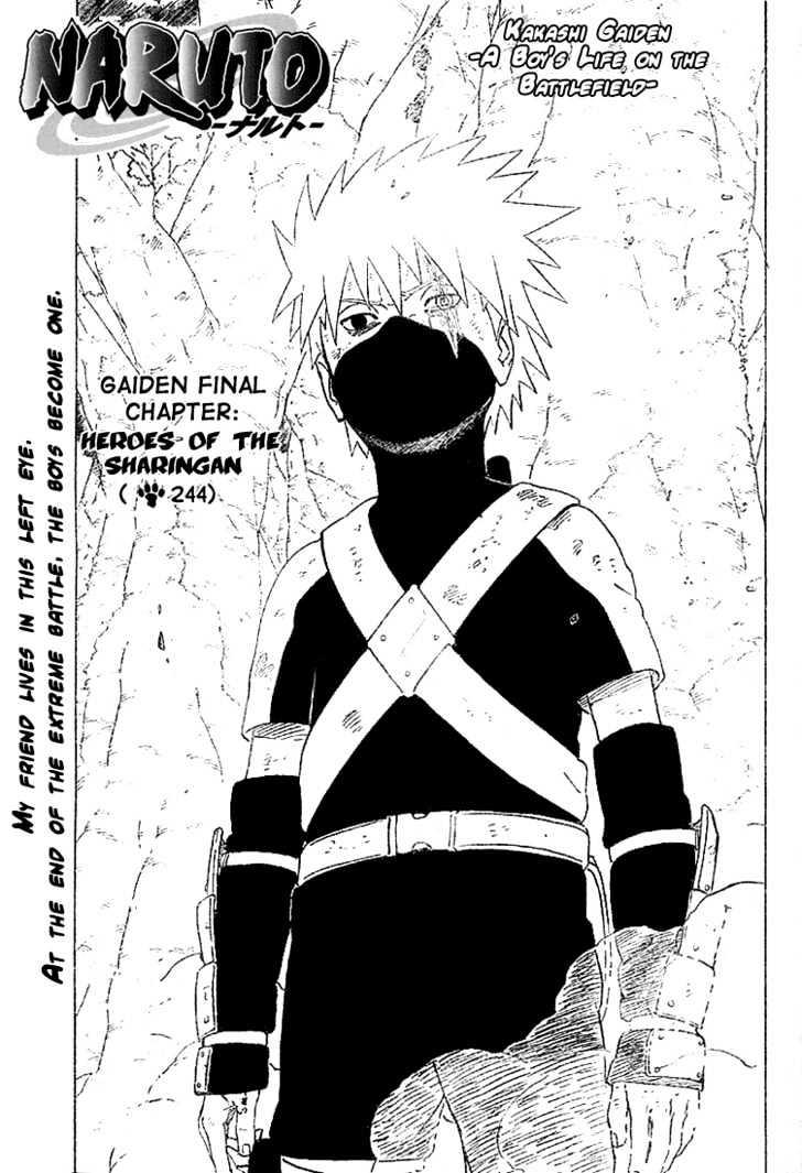 Vol.27 Chapter 244 – Side Story Final Story: The Hero of the Sharingan | 1 page