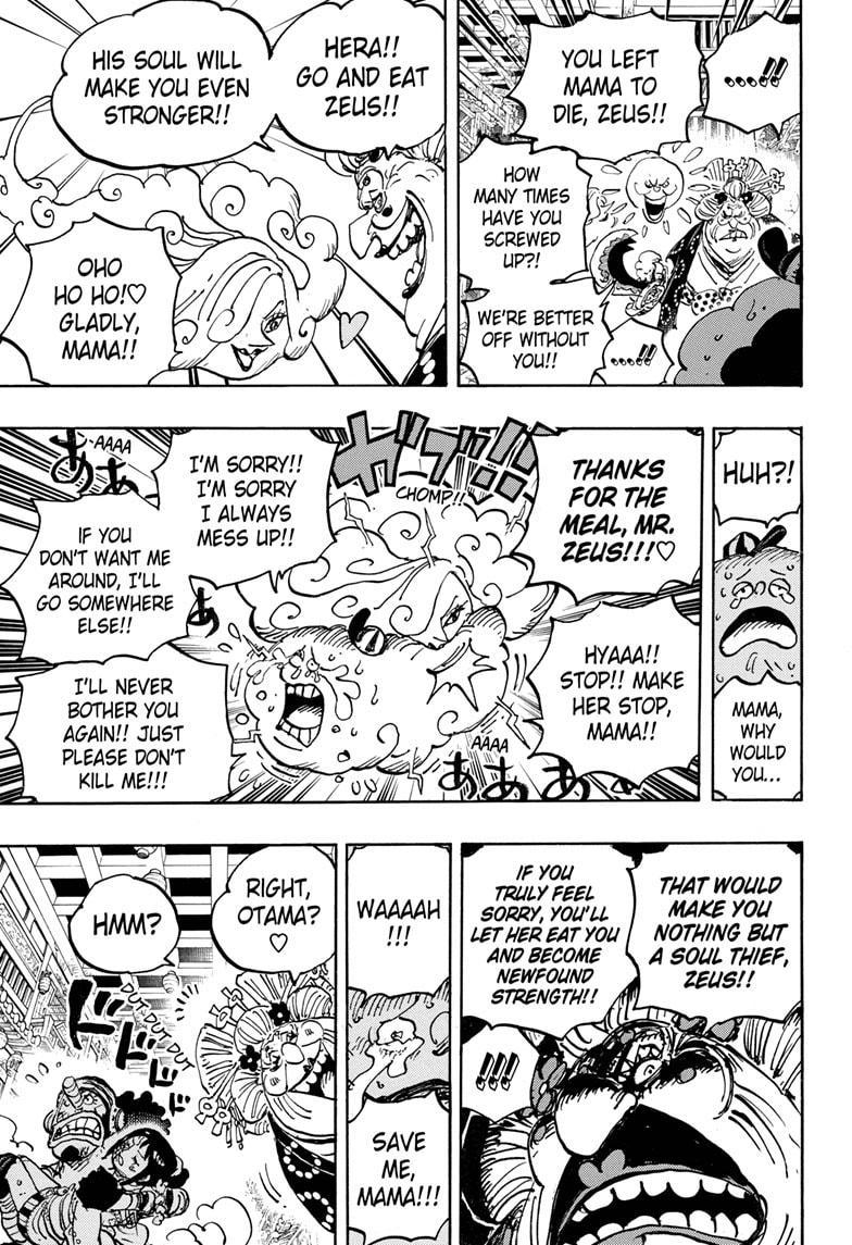Nami Creeping Out Zeus  One Piece Episode 996 