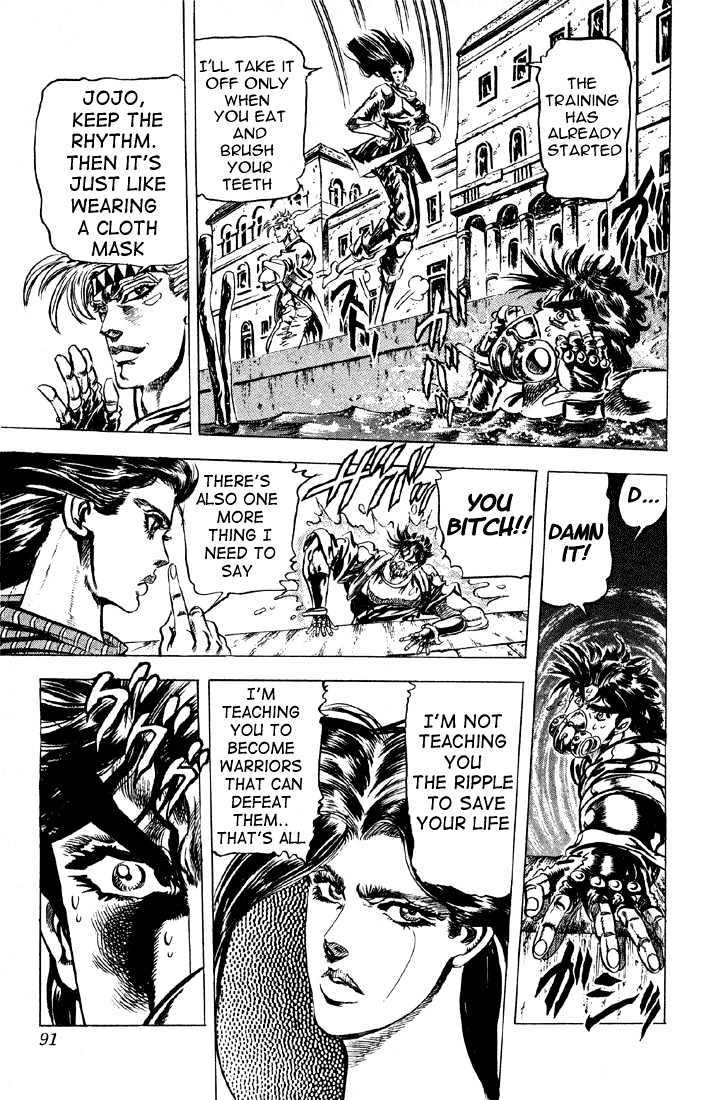 Jojo's Bizarre Adventure Vol.8 Chapter 72 : The Training Of A Ripple Warrior page 9 - 