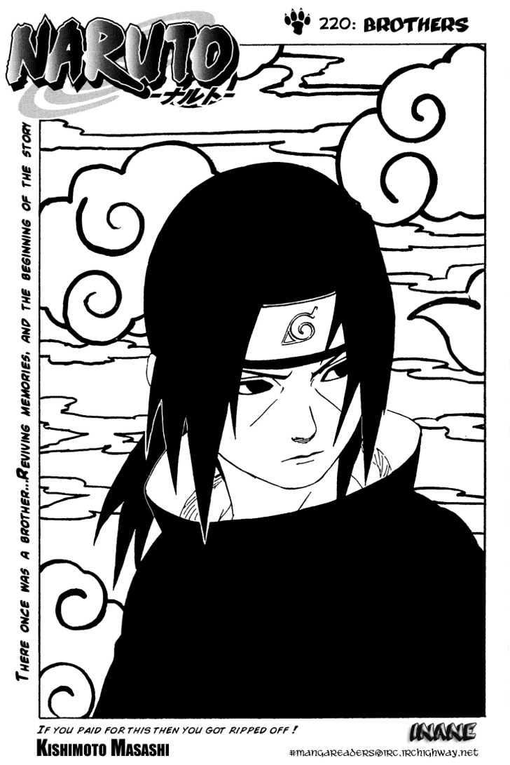Vol.25 Chapter 220 – Itachi and Sasuke, Brothers | 1 page