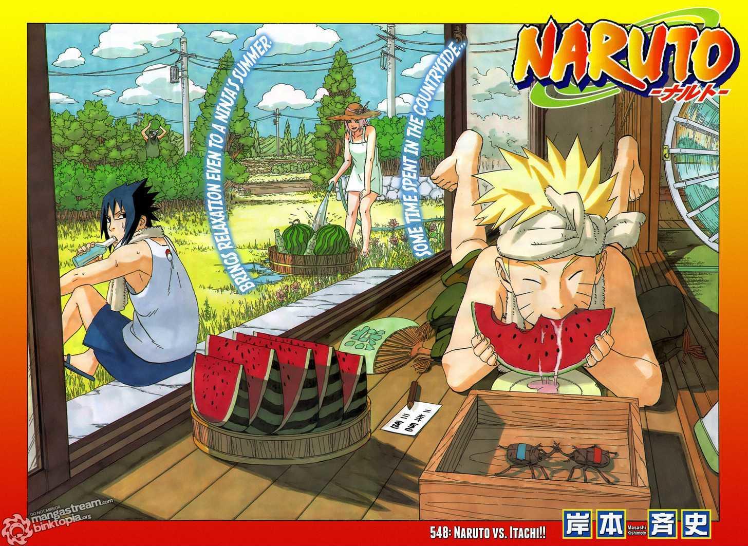 Vol.58 Chapter 548 – Naruto vs. Itachi!! | 1 page