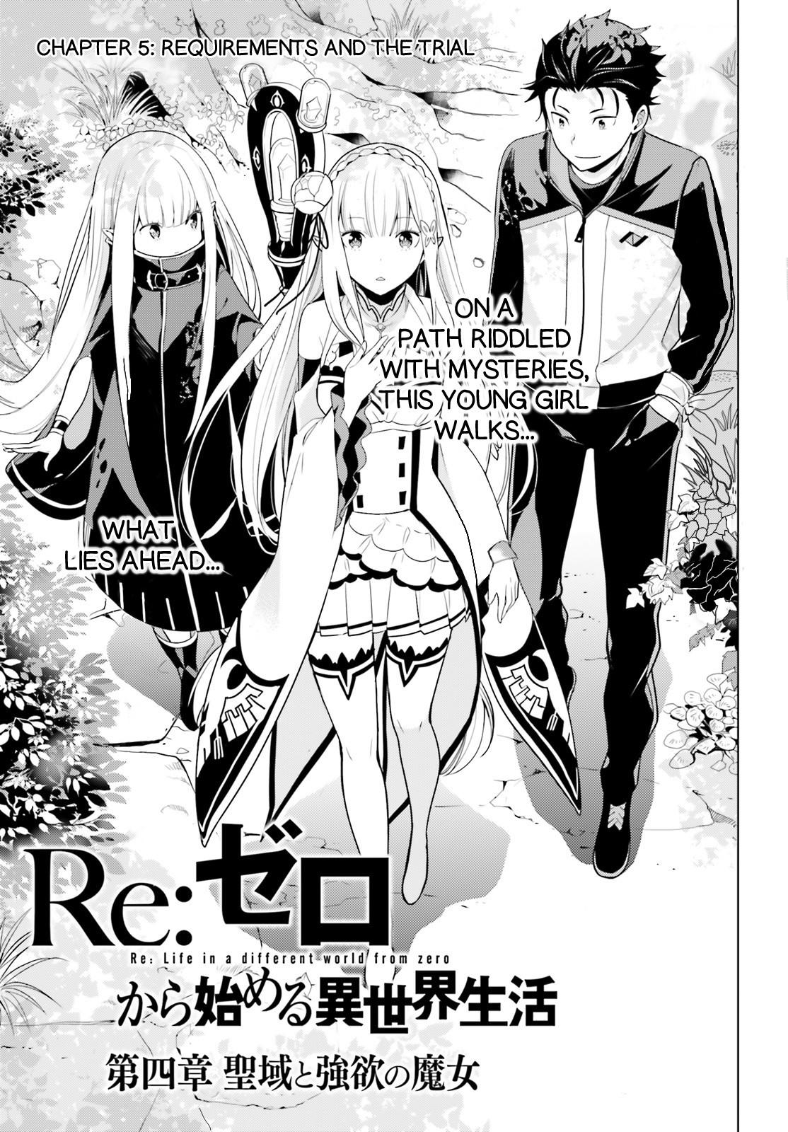 RE: Zero -Starting Life in Another World-, Chapter 4: The Sanctuary and the  Witch of Greed Manga: RE: Zero -Starting Life in Another World-, Chapter 4:  The Sanctuary and the Witch of